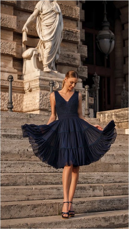 Robe de cocktail romantique 